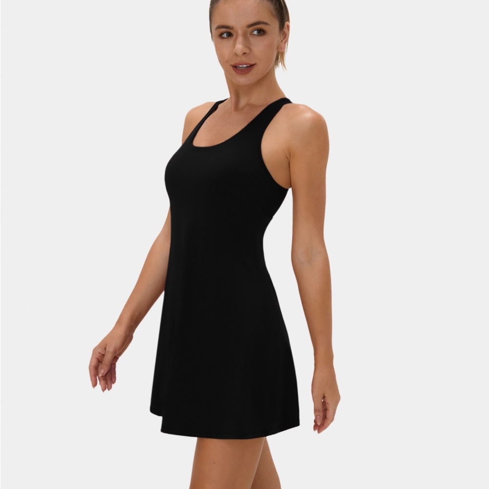 Halara Airy Backless Side Pocket 2-in-1 Cool Touch Tennis Active Dress-UPF50+